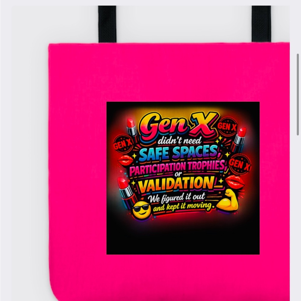 Pink Gen X Print on Demand Tote Bag